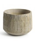 MACETA EFECTO FIBRA NATURAL  20X15 CM