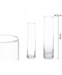 JARRON CRISTAL CILINDRO 10CM DIAM X 40CM