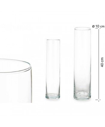 JARRON CRISTAL CILINDRO 10CM DIAM X 40CM