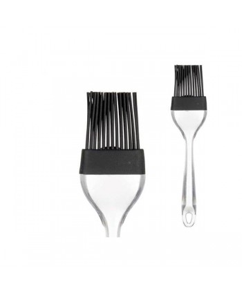 PINCEL SILICONA COCINA TRANSPARENTE NEGRO