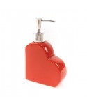 DISPENSADOR JABON FORMA CORAZON ROJO