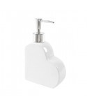DISPENSADOR JABON FORMA CORAZON BLANCO