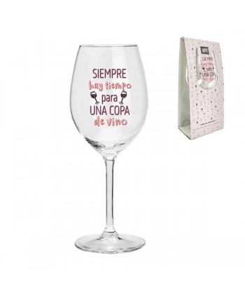 COPA VINO 430 ML SIEMPRE HAY TIEMPO