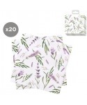 JUEGO DE 20 SERVILLETAS 33X33 LAVANDA