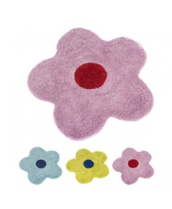 ALFOMBRA BAÑO FLOR ALGODON 60 CM