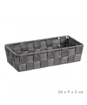 CESTA TRENZADA GRIS 26x9x5 CM