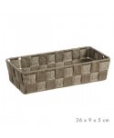 CESTA TRENZADA BEIGE 26x9x5 CM
