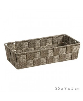 CESTA TRENZADA BEIGE 26x9x5 CM