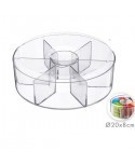 CAJA TE REDONDA CON DIVISIONES  20 CM