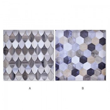 CUADRO LIENZO GEOMETRICO EN ESCAMA 40X40