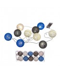 GUIRNALDA 10 BOLAS LED CELESTE