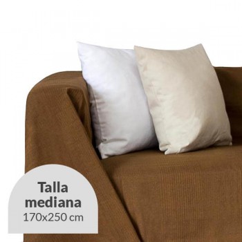 COBERTOR MULTIUSOS PARA SOFÁ O CAMA 170X250 MARRÓN
