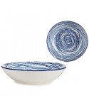 PLATO HONDO 20CM RAYADO AZUL 20x20x4,7