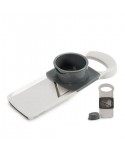 CORTADOR ACERO CON ASA PLASTICO GRIS 13x29x6CM.
