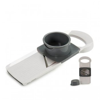 CORTADOR ACERO CON ASA PLASTICO GRIS 13x29x6CM.