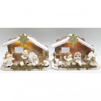 NACIMIENTO INFANTIL BLANCO 22X15CM.