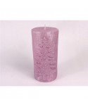 VELA TACO RELIEVE ROSA 13X6,5CM.