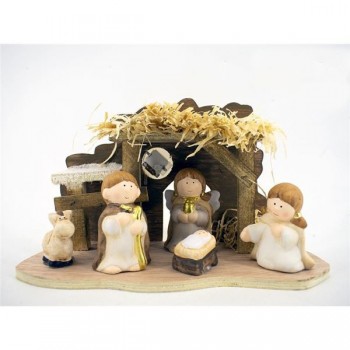NACIMIENTO INFANTIL 5 FIGURAS 1 LED 24CM