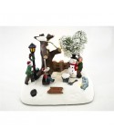 ESCENA NAVIDAD CON LUCES 17.8X11X13CM.