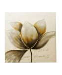 OLEO FLOR BLANCA SILVER 80cm