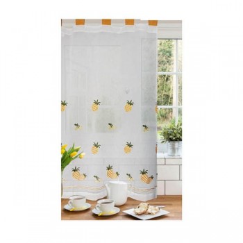 VISILLO DE COCINA BORDADO TROPICAL 145X220 CM