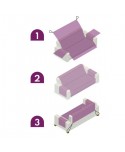 CUBRE SOFA 2 PLAZAS ROSA 240 CM