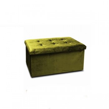 PUFF OTTOMAN VELVET MOSTAZA 76 x 38 x 38 CM