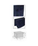 PUFF OTTOMAN VELVET AZUL 76 x38 x38 cm