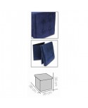 PUFF OTTOMAN VELVET CUADRADO AZUL 38 x 38 CM
