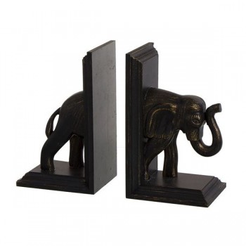 JUEGO 2 SUJETALIBROS ELEFANTE NOIR