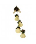 COLGANTE 4 CAMPAÑAS COLOR ORO  85CM