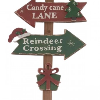 CARTEL INDICATIVO SANTAS VILLAGE 91 CM
