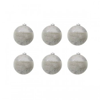 BOLA NAVIDAD X6 SATURN PLATA 6CM
