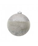 BOLA NAVIDAD X6 SATURN PLATA 6CM