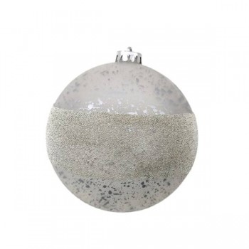 BOLA NAVIDAD X6 SATURN PLATA 6CM