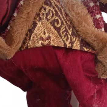 PAPA NOEL SENTADO 50 CM CON TRAJE ROJO