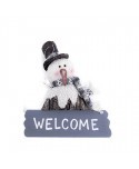 CARTEL MUÑECO DE NIEVE 30X30X14CM 2SURTI