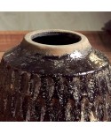 JARRON DE CERAMICA OVALOS PLATA ANTIQUE 18 CM