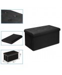 PUFF OTTOMAN VELVET NEGRO 76 x 38 x 38 c