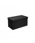 PUFF OTTOMAN VELVET NEGRO 76 x 38 x 38 c