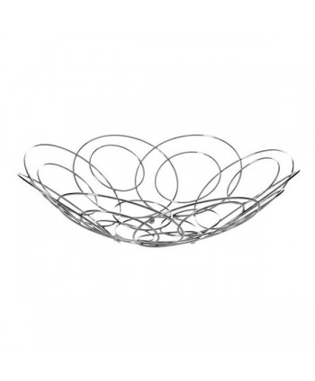 FRUTERO CIRCULOS METAL CROMADO 38 X 38 X 10 CM