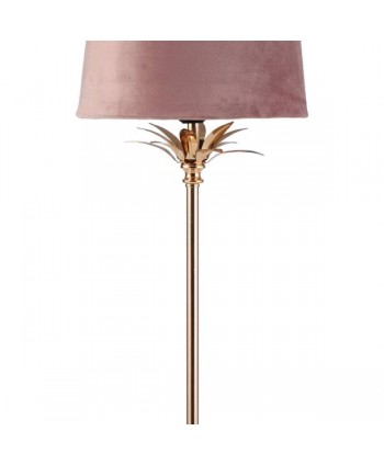 LAMPARA BAHIA ORO PIE ROSA PALIDO 62 CM
