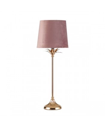 LAMPARA BAHIA ORO PIE ROSA PALIDO 62 CM