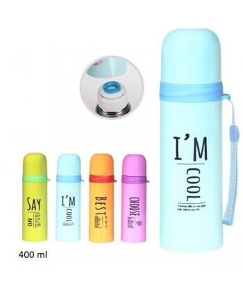 TERMO ACERO INOXIDABLE FRASES 400ML