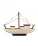 BARCO PESQUERO MADERA 35x8x25 cm
