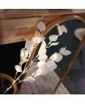 RAMAS 30 LEDS 90CM FLORES BLANCA 2XAA