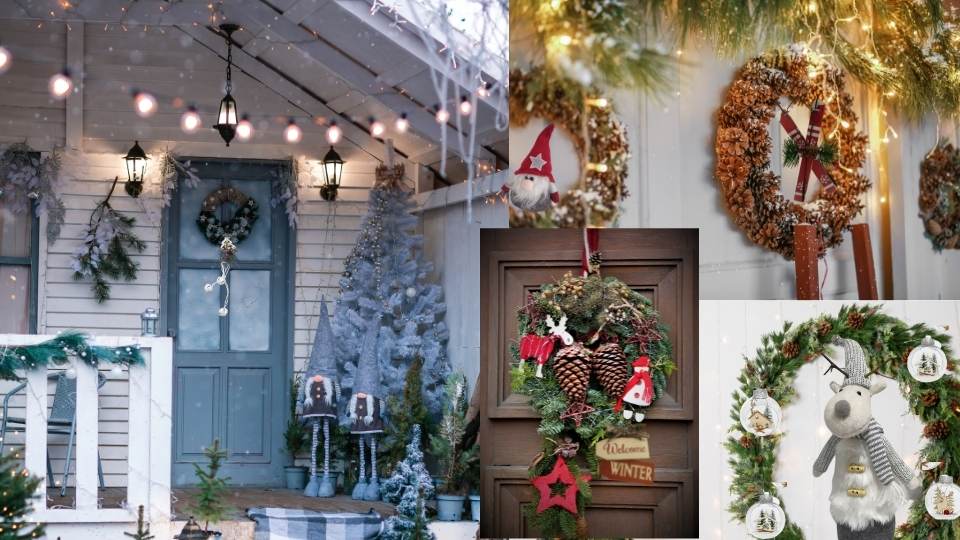 decoración de puertas navideñas, personaliza tu corona